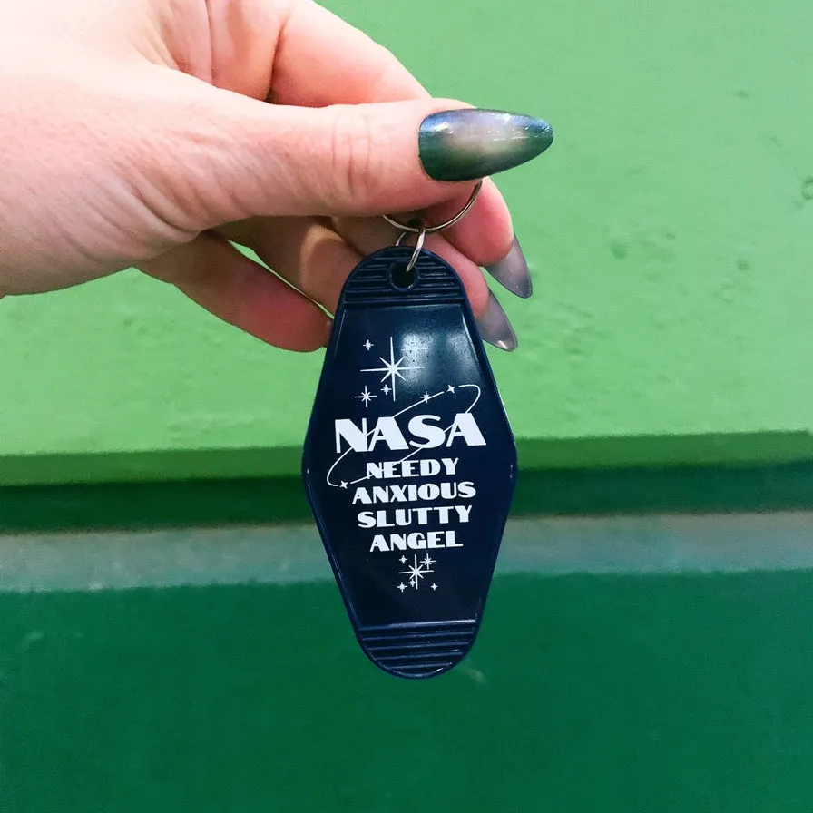 Nasa Needy Anxious Slutty Angel Space Explorer Keychain