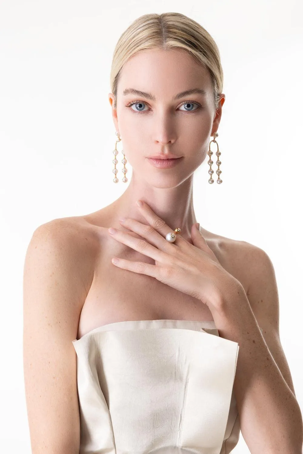 Nemara Grand Pearl Drop Earrings