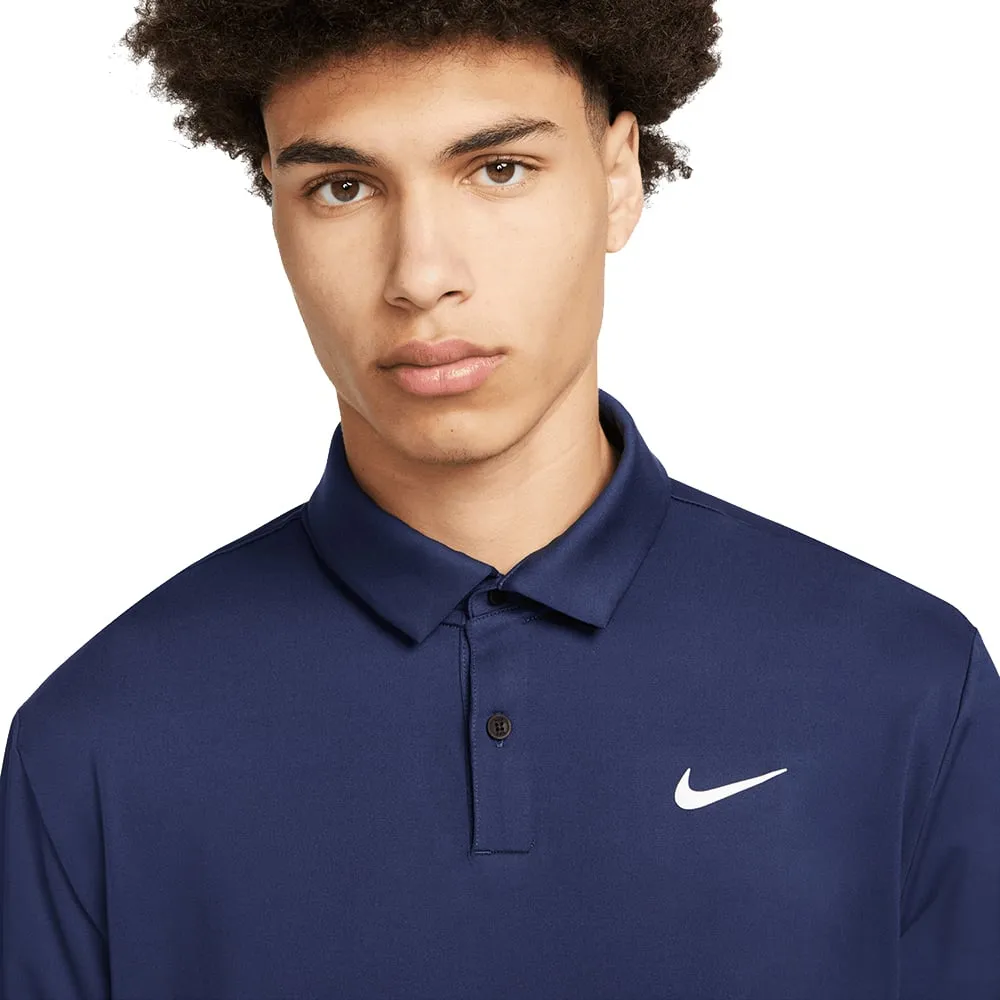 Nike Dri-FIT Tour Solid Polo Shirt - Midnight Navy/White