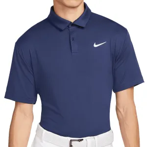 Nike Dri-FIT Tour Solid Polo Shirt - Midnight Navy/White