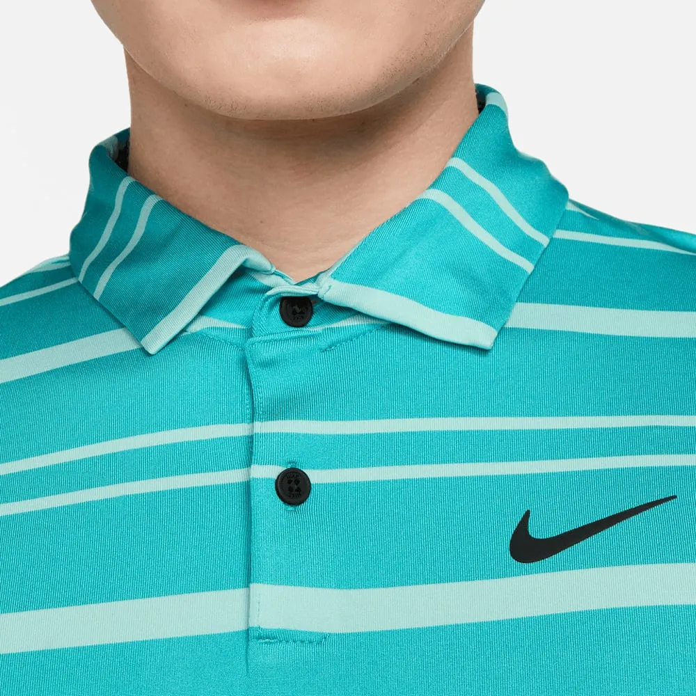 Nike Dri-FIT Tour Stripe Polo Shirt - Teal Nebula/Jade Ice/Black