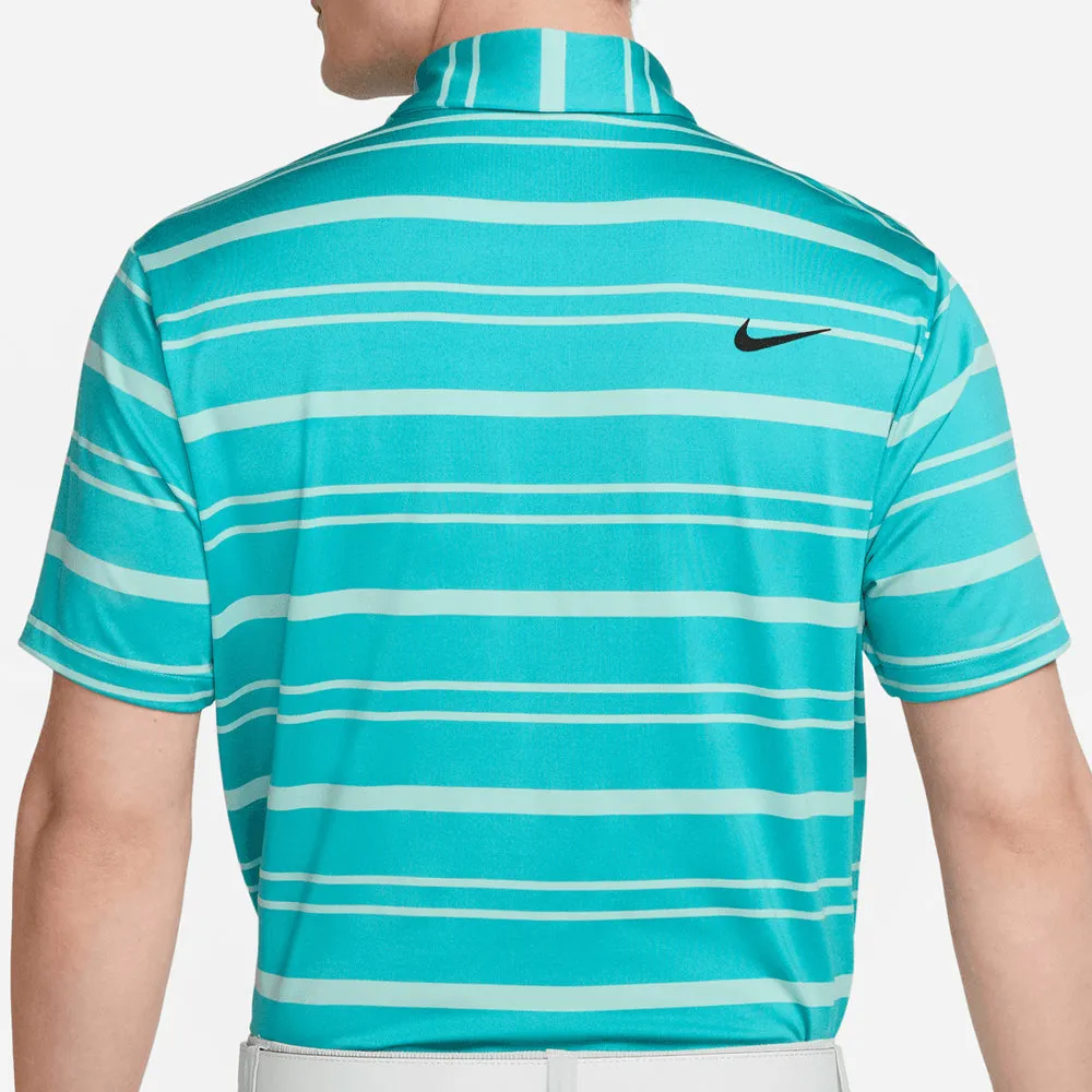 Nike Dri-FIT Tour Stripe Polo Shirt - Teal Nebula/Jade Ice/Black