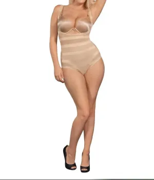 Noir Open Bust Body Shaper In Nude