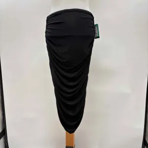Norma Kamali Women's Size L Black Solid Skirt