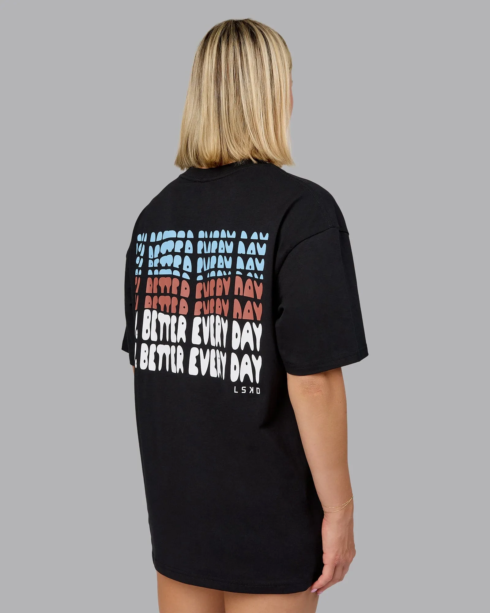 On Repeat FLXCotton Oversized Tee - Black-Mahogany