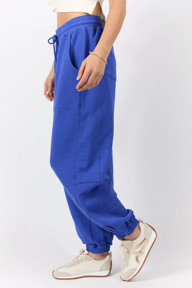 One Step Farther Cobalt Jogger Sweatpants
