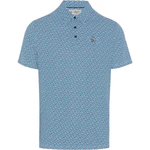 Original Penguin All-Over Heritage Polo Shirt - Mediterranean Blue