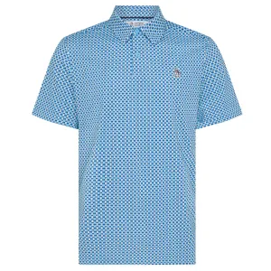 Original Penguin Petes Bowtie Print Polo Shirt - Blue Grotto