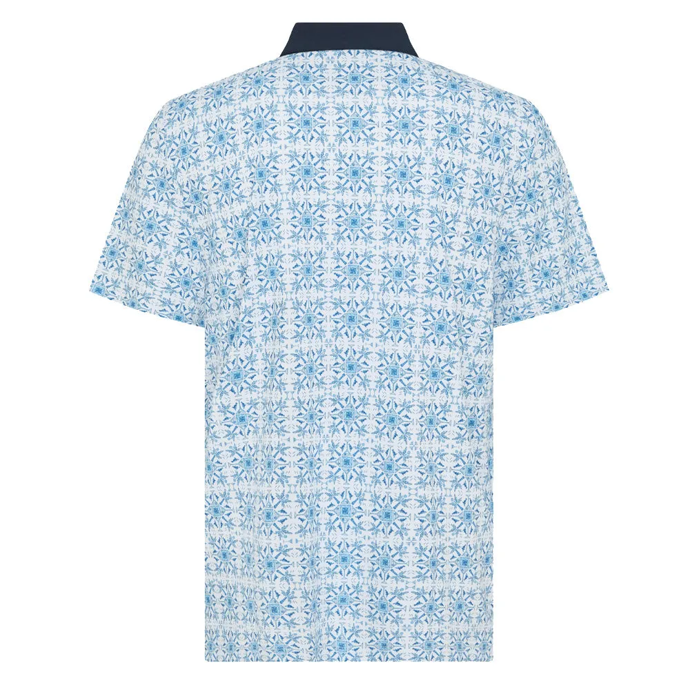 Original Penguin Petes Cocktail Windowpane Polo Shirt - Bright White