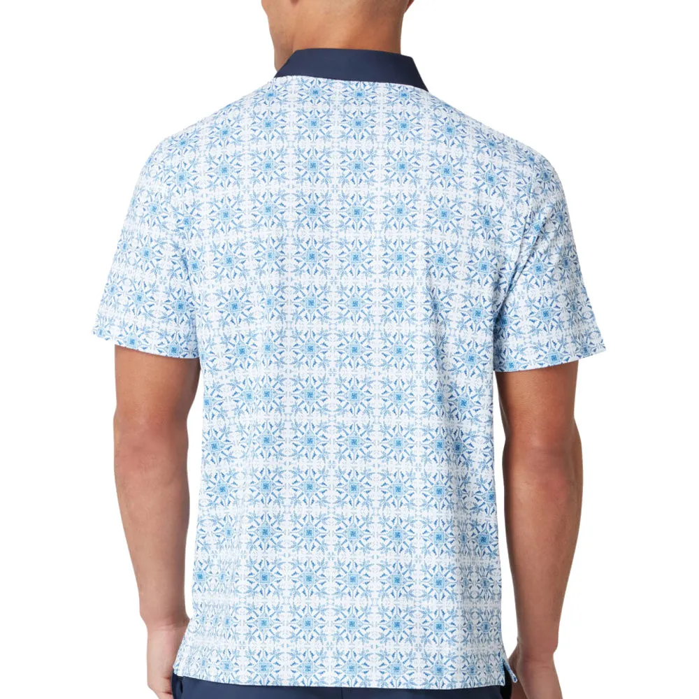 Original Penguin Petes Cocktail Windowpane Polo Shirt - Bright White