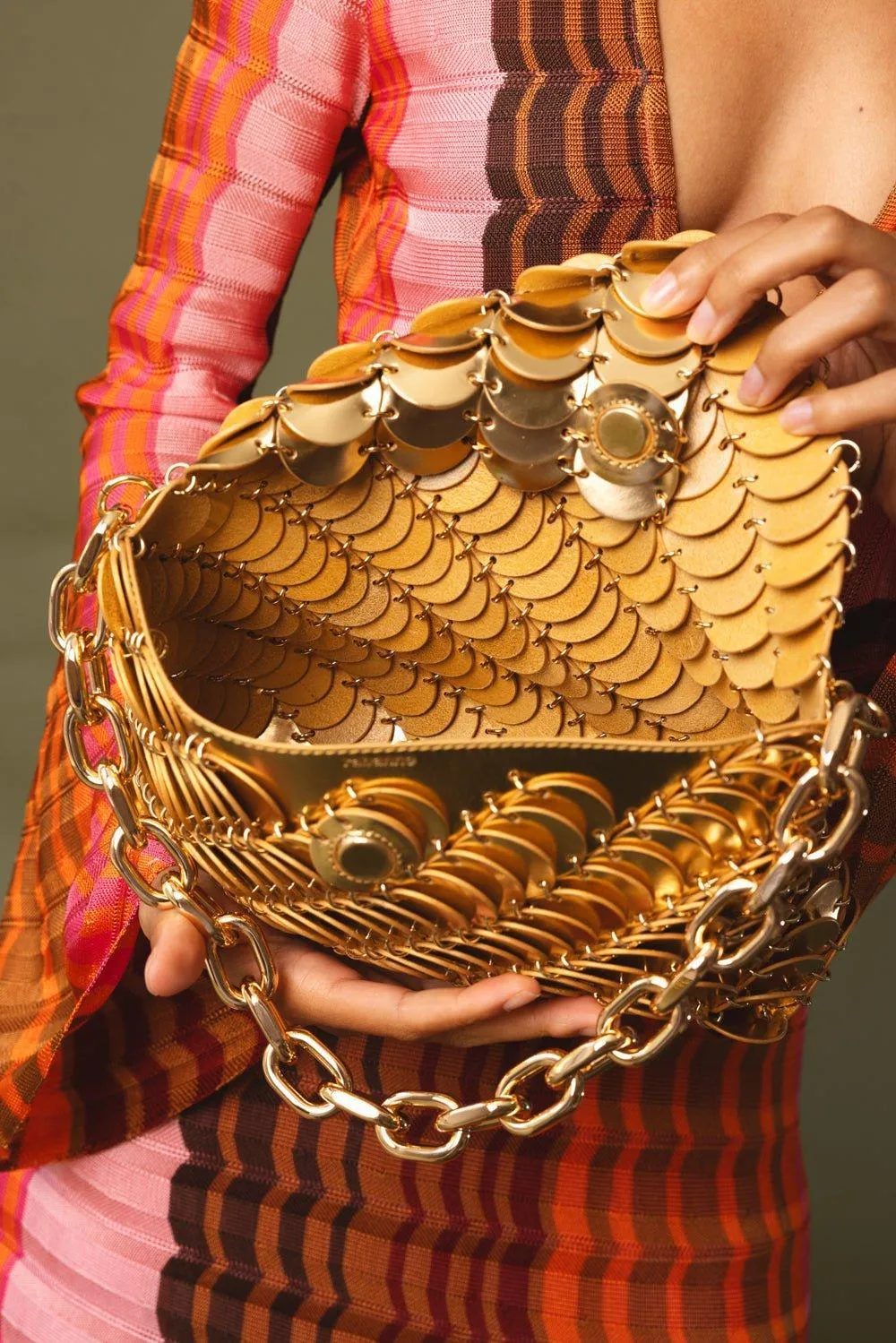 Paco Clutch Bag - Gold