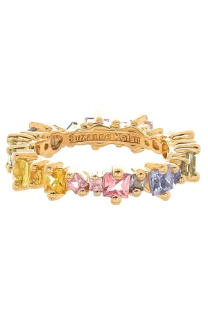 Pastel Sapphire Princess Cut Eternity Band