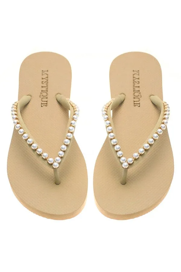 Pearl Flip Flop - Nude