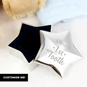 Personalised 1st Tooth Star Trinket Box (MRK-iD)