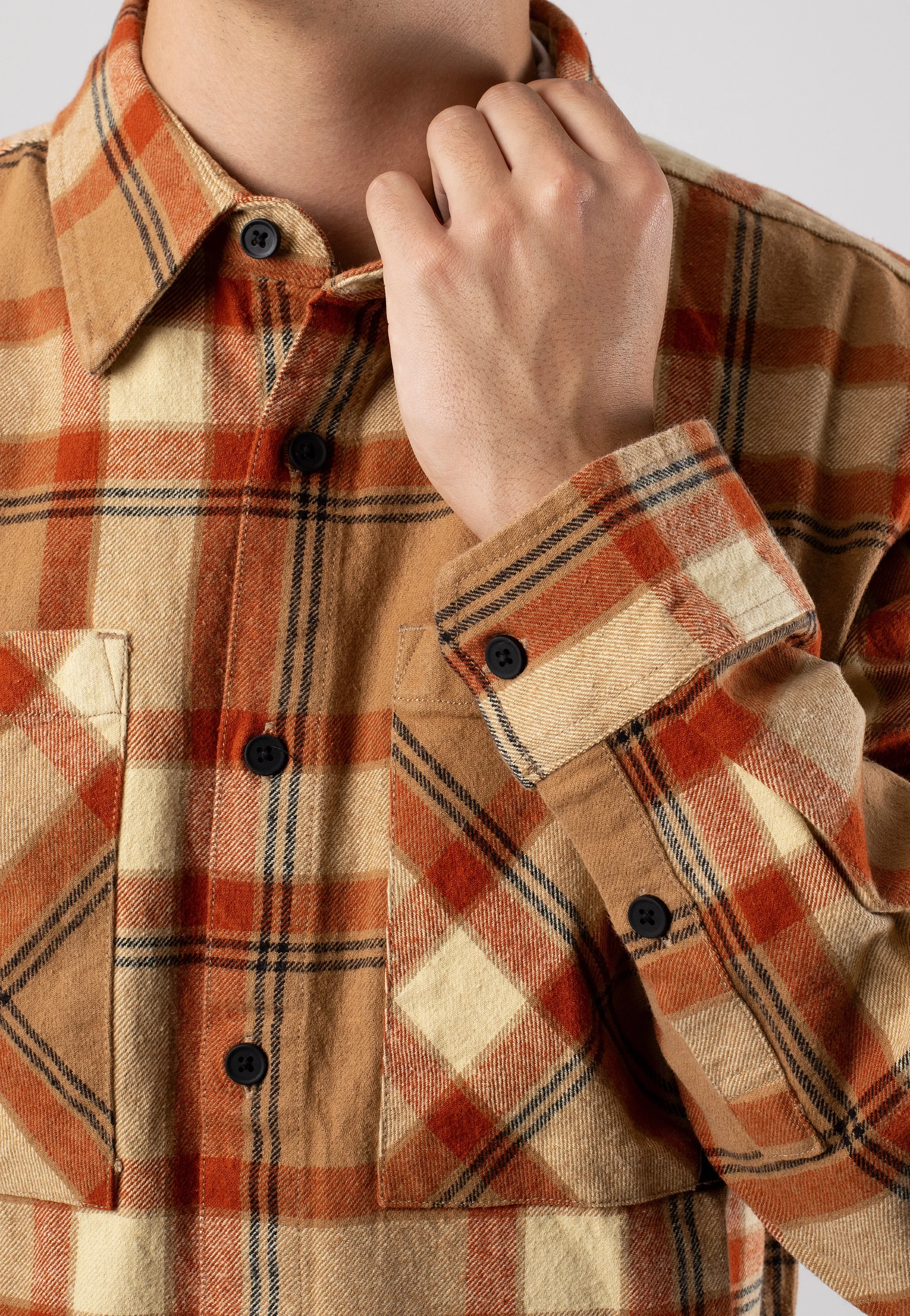 Picture - Relowa Plaid Wood Ash - Shirt