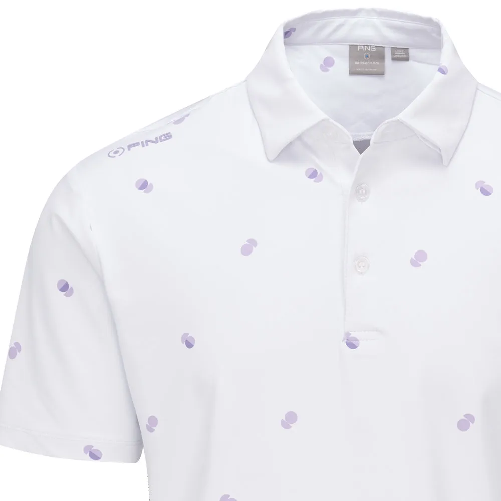 Ping Two Tone SensorCool Polo Shirt - White/Cool Lilac