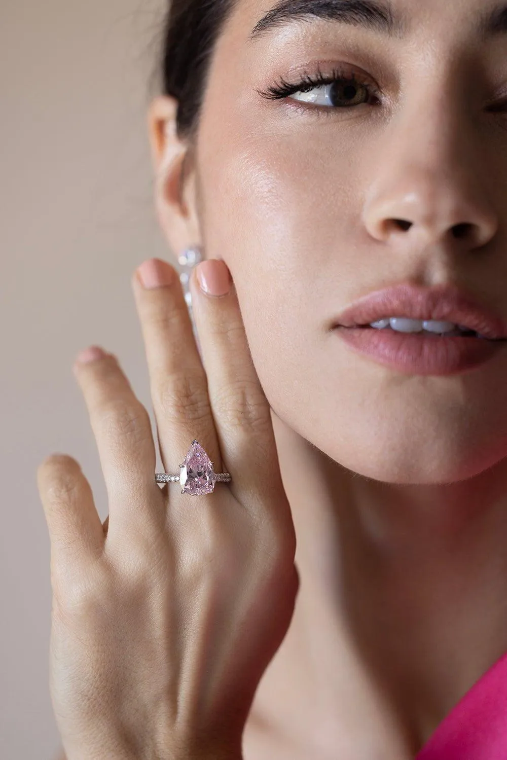 Pink Pear Band Ring
