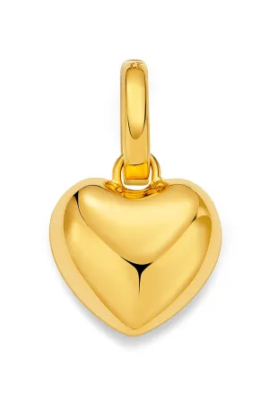 Puffy Heart Pendant - Gold
