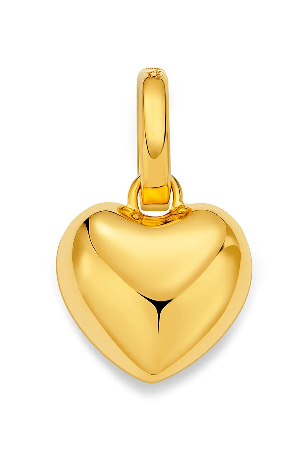 Puffy Heart Pendant - Gold