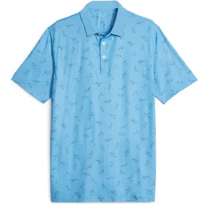 Puma Cloudspun Echo Polo Shirt - Regal Blue/Navy Blazer