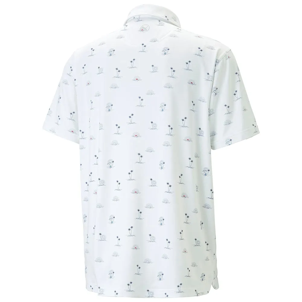 Puma Cloudspun Horizons Polo Shirt - Bright White/Heartfelt