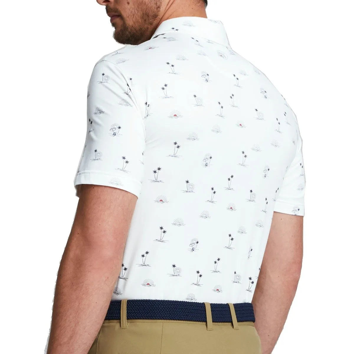 Puma Cloudspun Horizons Polo Shirt - Bright White/Heartfelt
