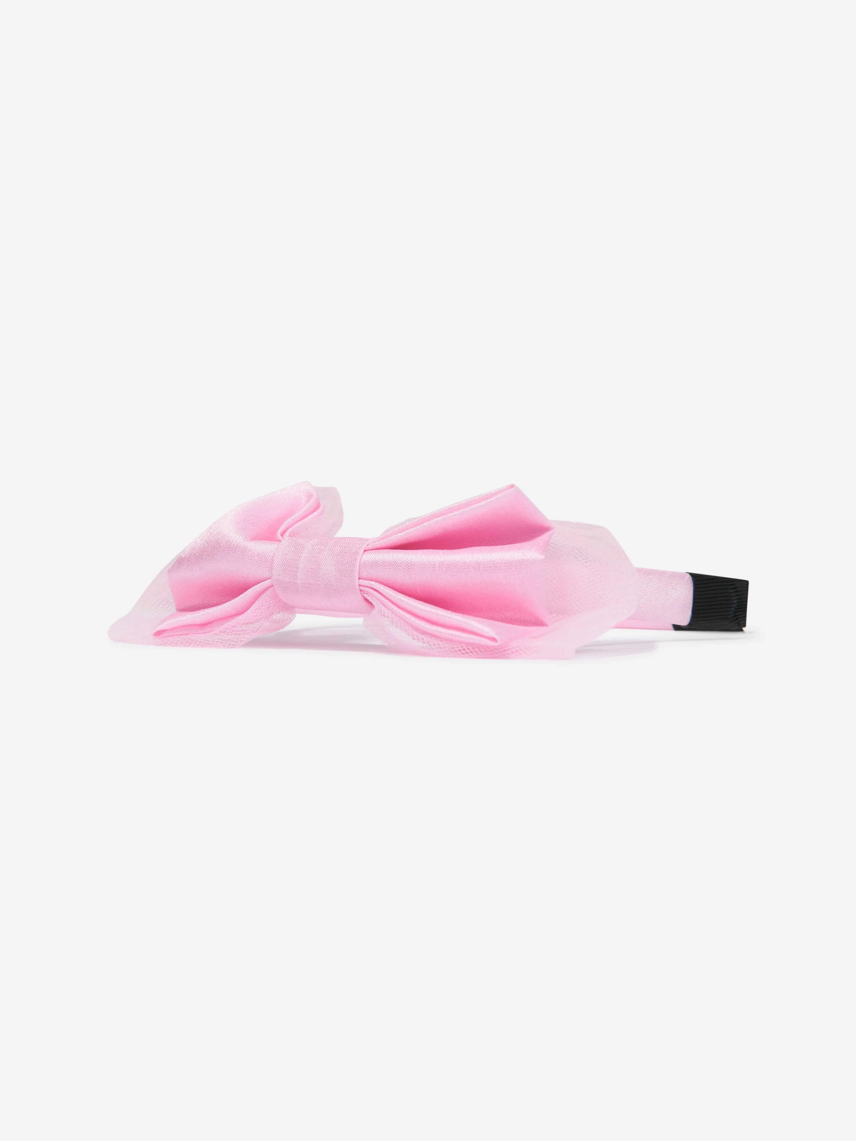 Rachel Riley Girls Tulle Bow Headband in Pink