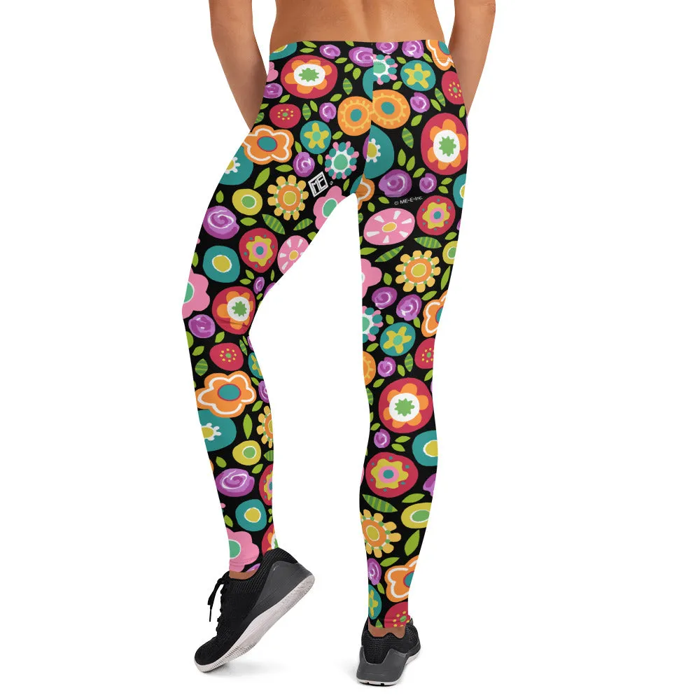 Rainbow Floral Leggings