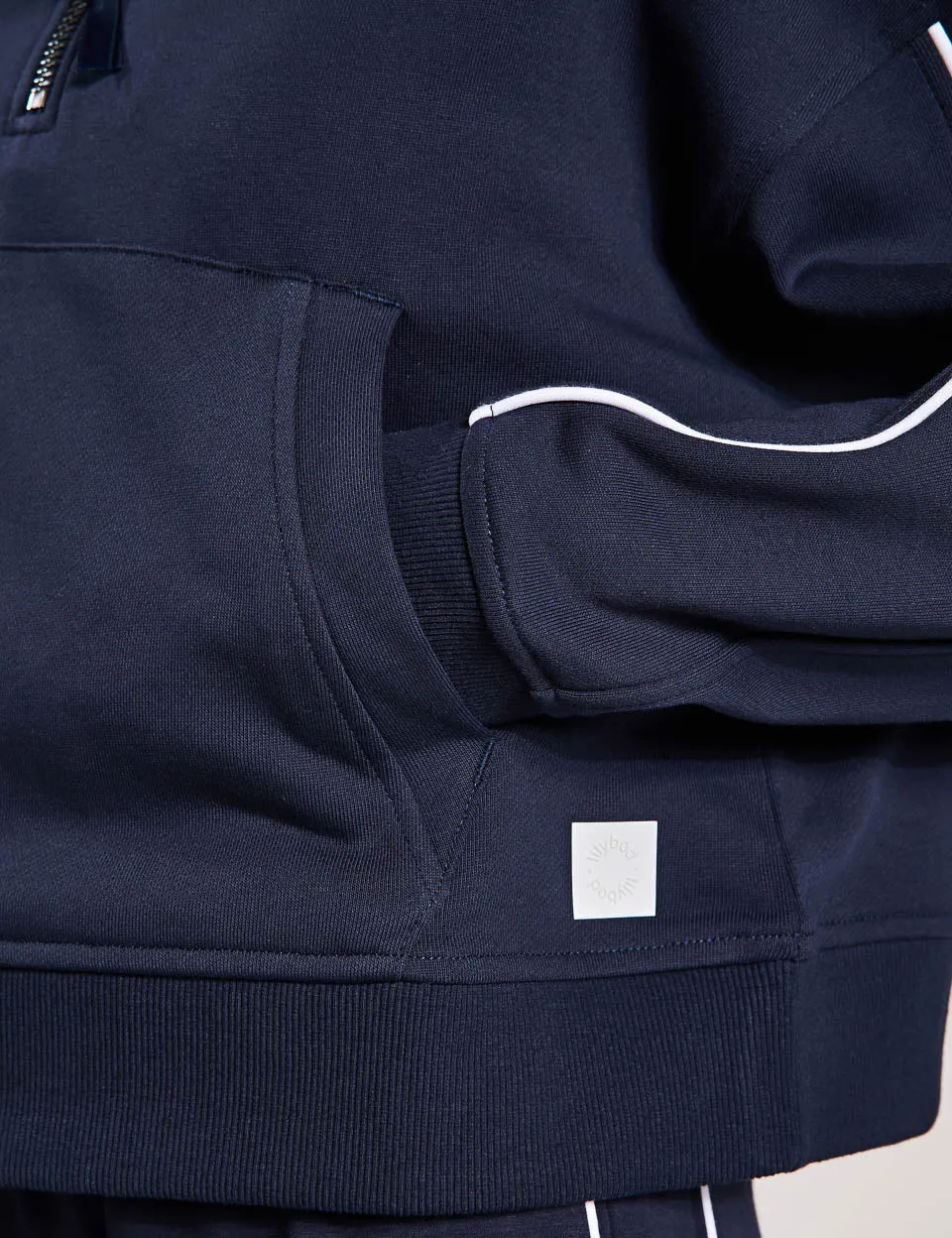 Rihanna Sweat - Navy Blue/White Piping