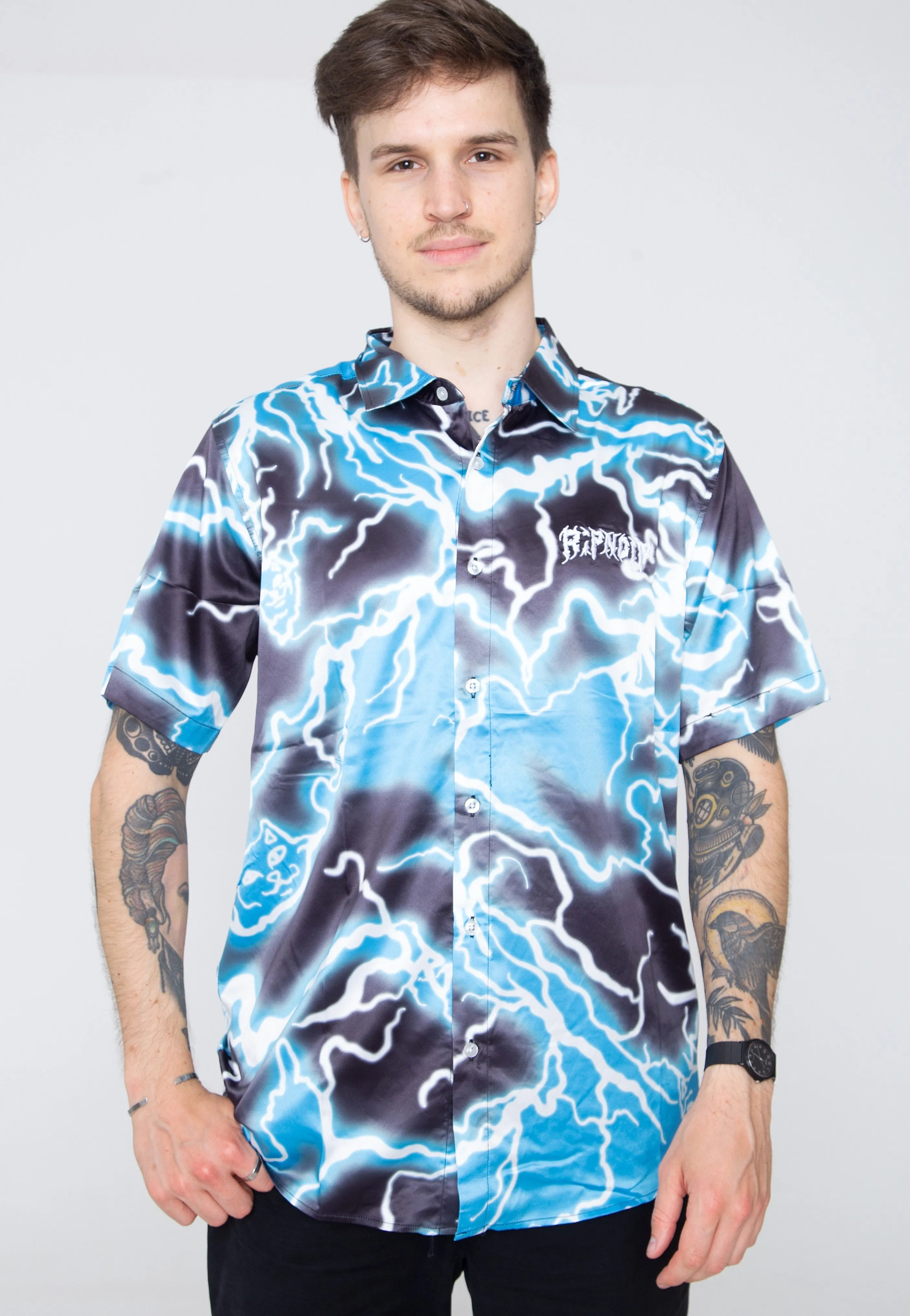 RIPNDIP - Nikola Short Sleeve Button Up Black/Blue - Shirt