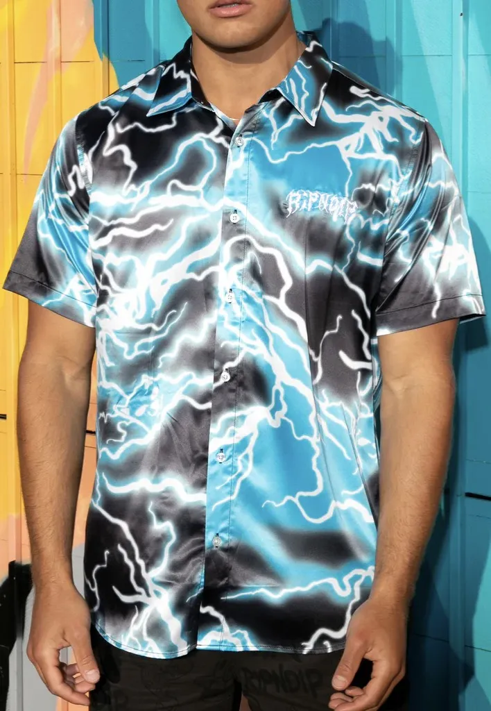 RIPNDIP - Nikola Short Sleeve Button Up Black/Blue - Shirt
