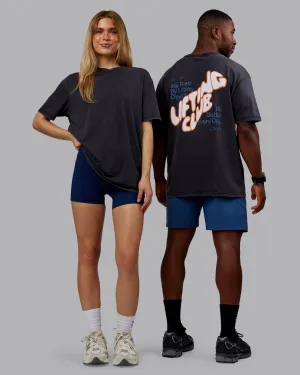 Rise & Lift Washed FLXCotton Oversized Tee - Washed Black-Indigo