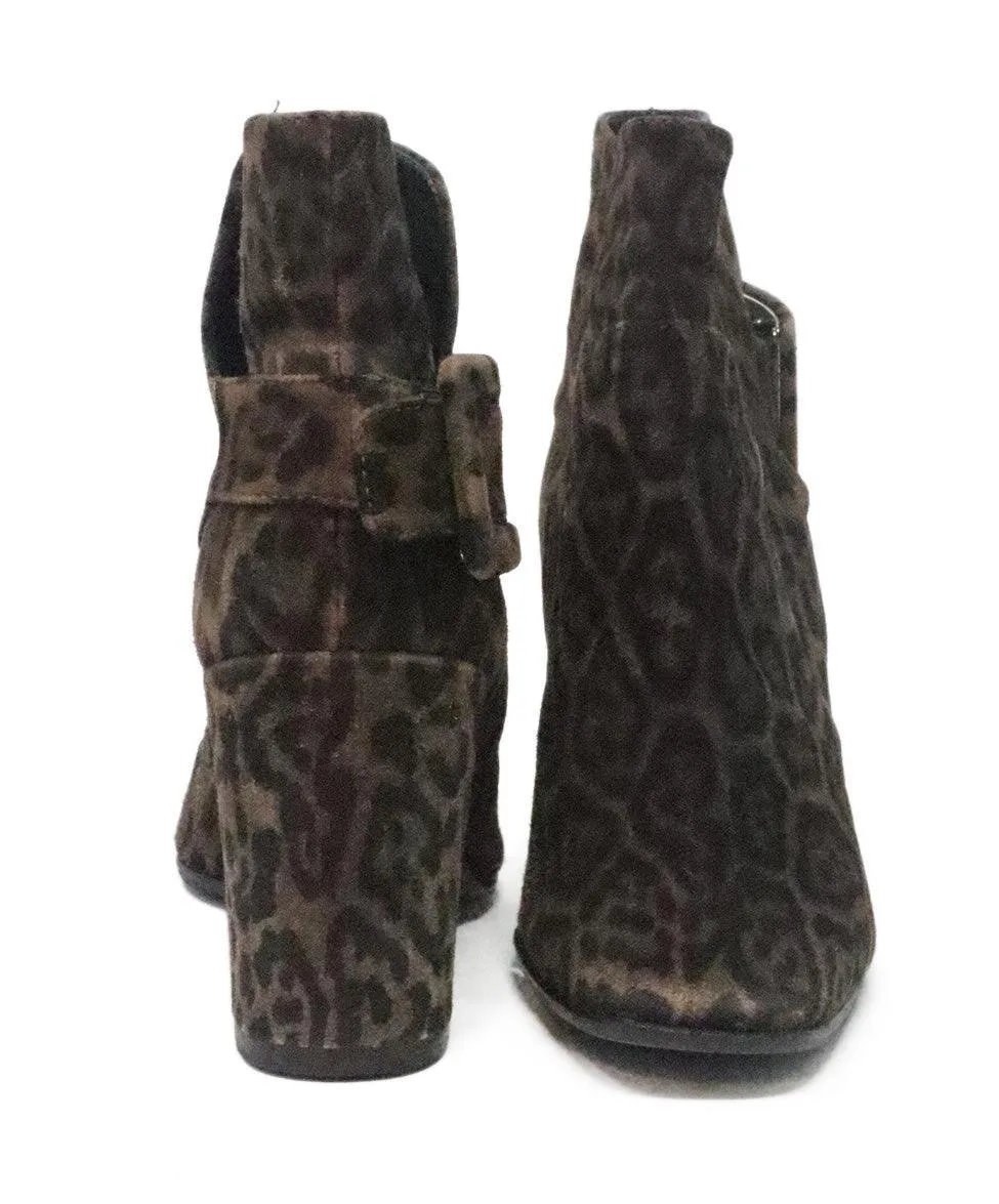 Roger Vivier Leopard Print Suede Booties sz 5