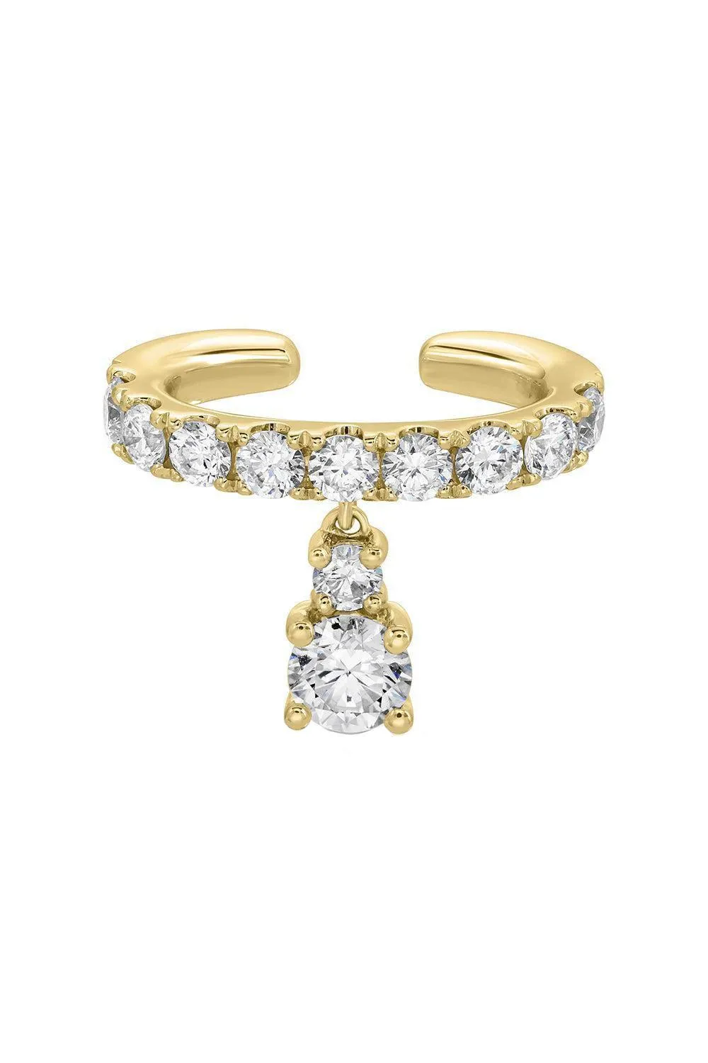 Round Diamond Drop Daphne Ear Cuff