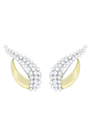 Round Diamond Ear Climbers