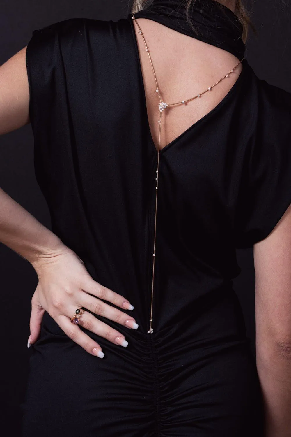 Rugiada Diamond Lariat Necklace