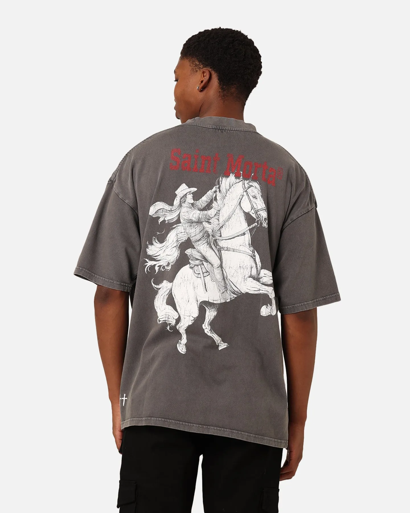 Saint Morta Good Die Young T-Shirt Washed Charcoal