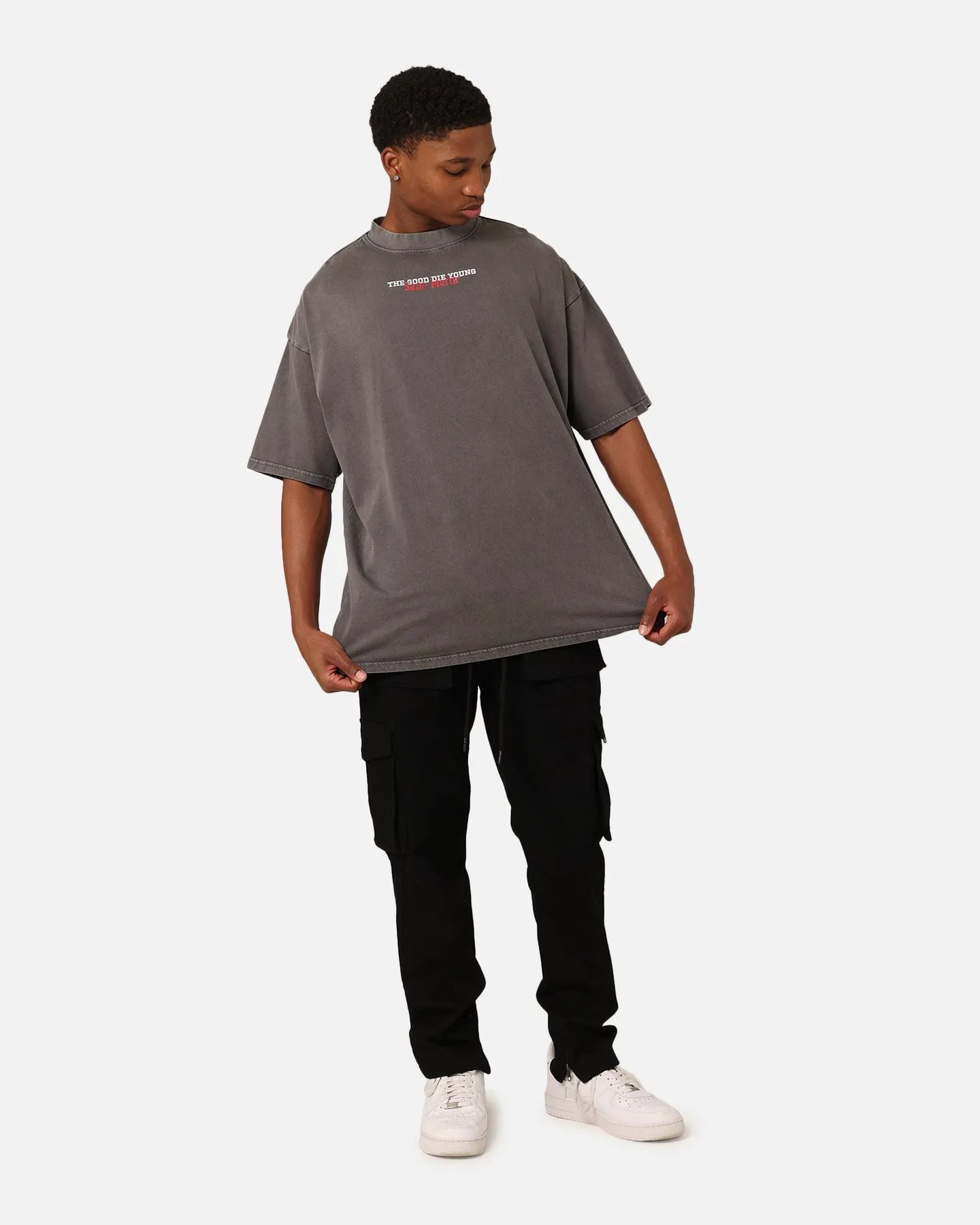 Saint Morta Good Die Young T-Shirt Washed Charcoal