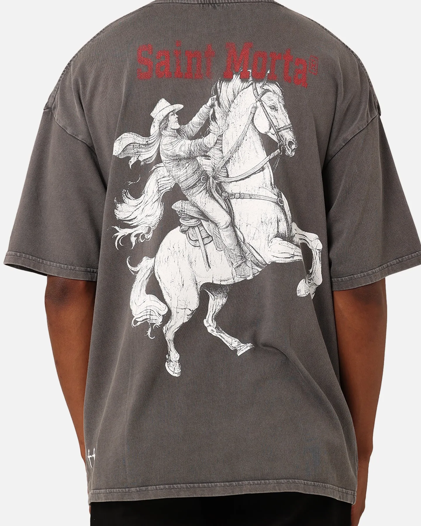 Saint Morta Good Die Young T-Shirt Washed Charcoal