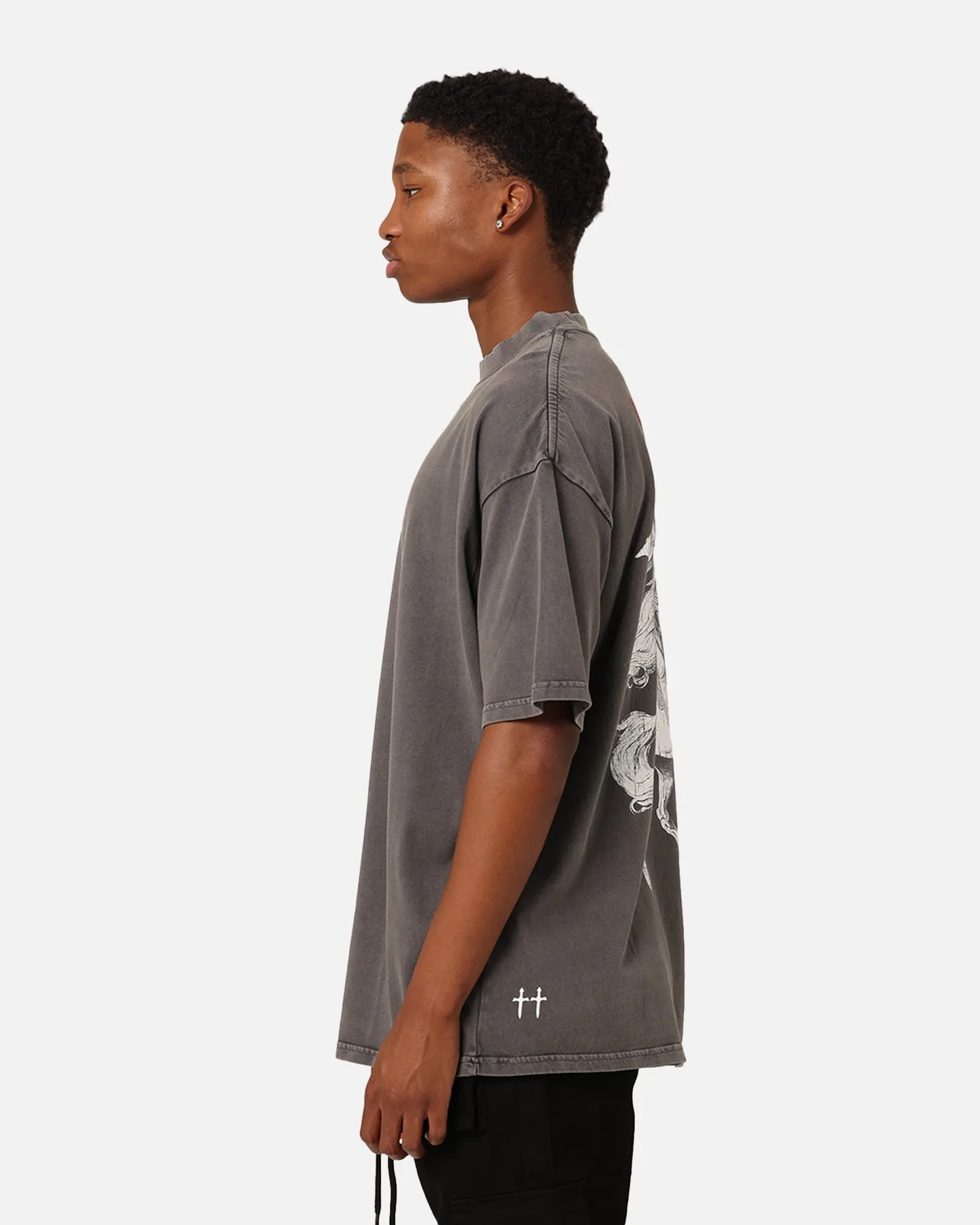 Saint Morta Good Die Young T-Shirt Washed Charcoal