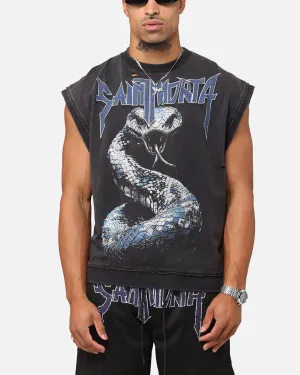 Saint Morta Year Of The Snake Cutoff Sweater Vintage Black