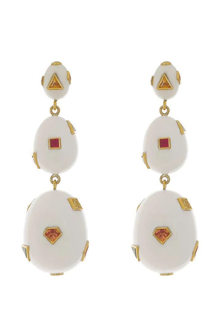 Sapphire Egg Mammoth Earrings