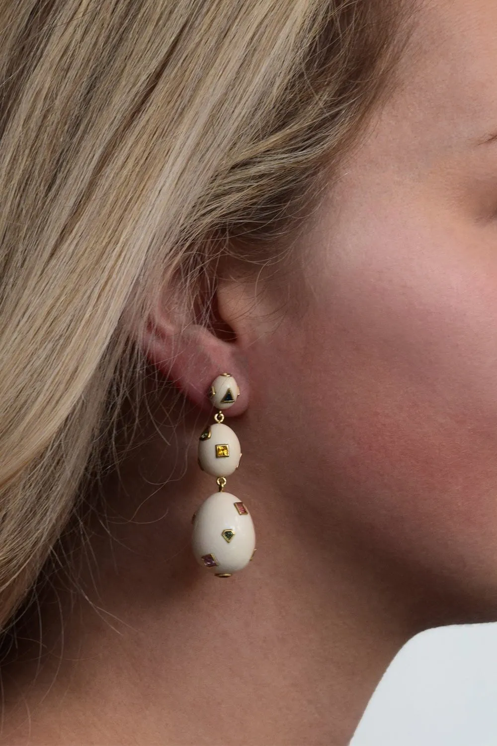 Sapphire Egg Mammoth Earrings
