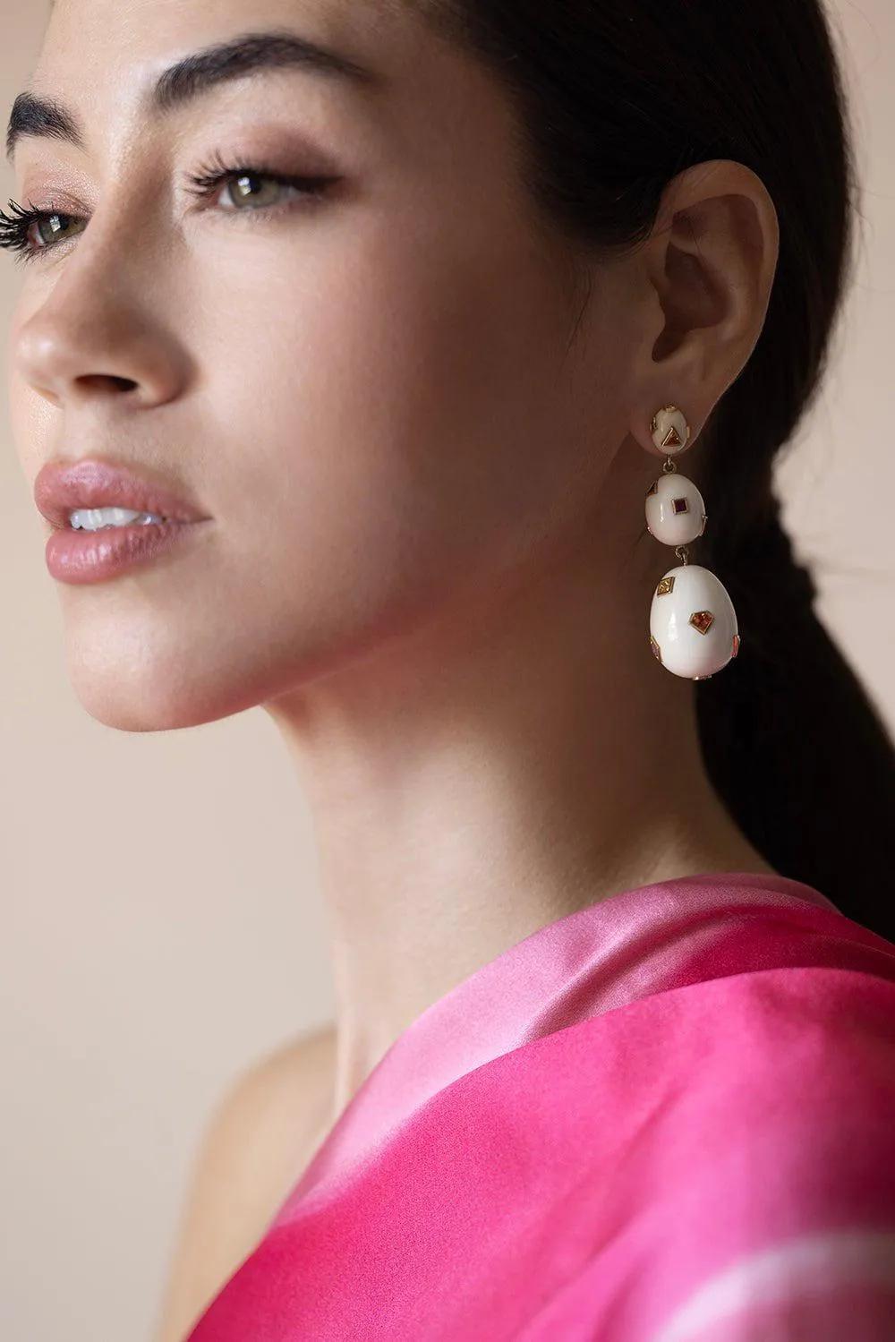 Sapphire Egg Mammoth Earrings