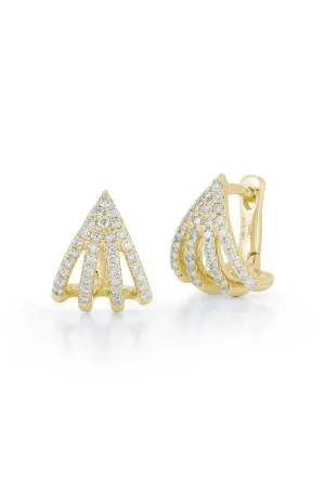 Sarah Leah Four Burst Huggie Earrings