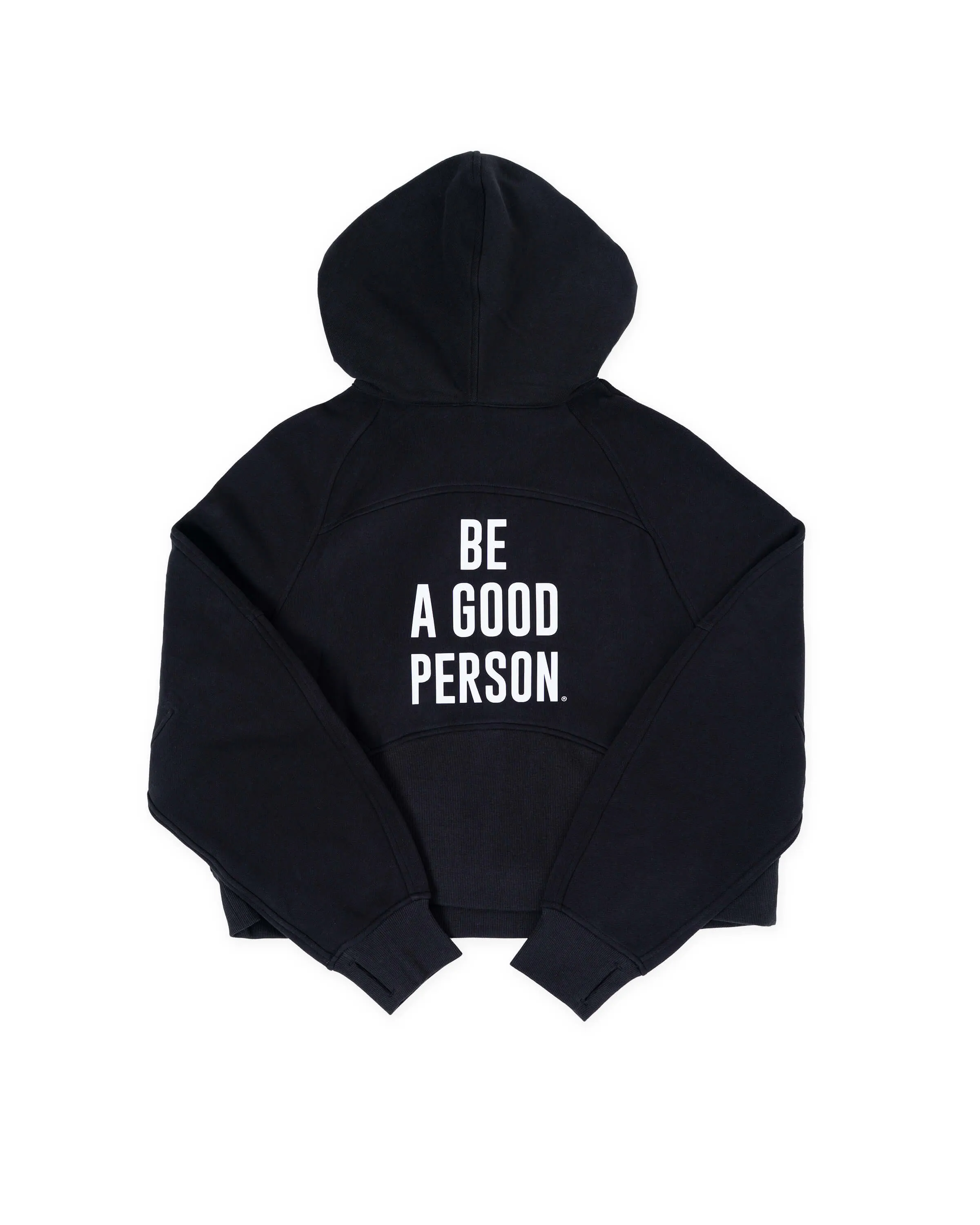 Scuba Oversized Half-Zip Hoodie - Black - lululemon // BE A GOOD PERSON *Pre-Order*