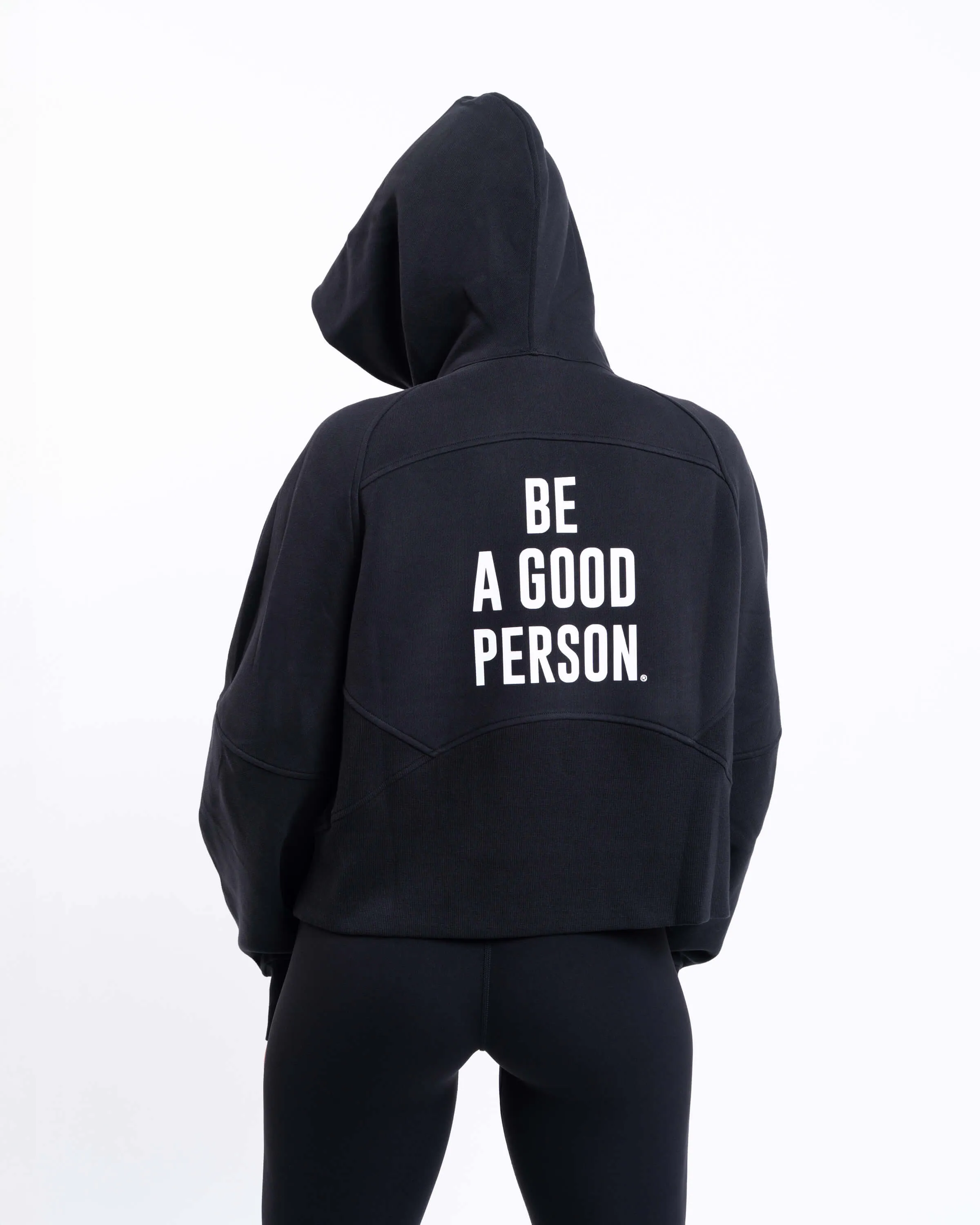 Scuba Oversized Half-Zip Hoodie - Black - lululemon // BE A GOOD PERSON *Pre-Order*