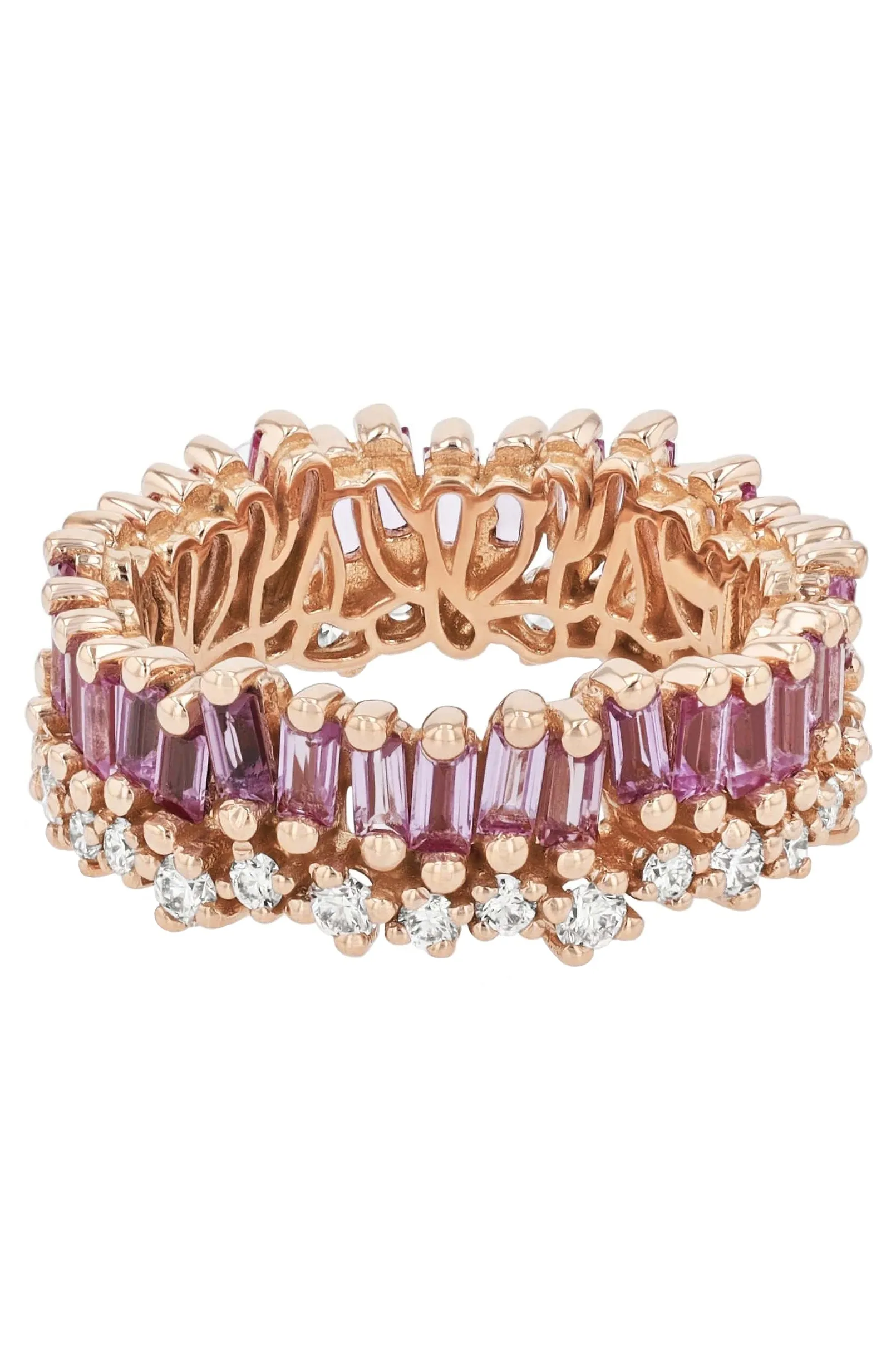 Short Stack Pink Sapphire Eternity Band