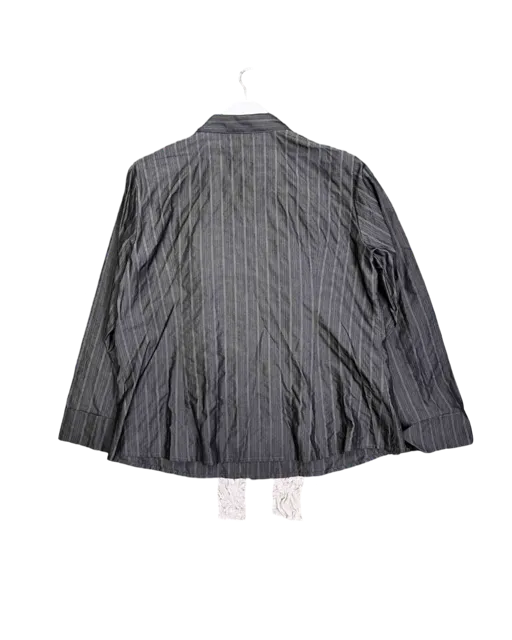 Size 14 |  Nicola Waite Pinstripe Ruffle Trim Shirt