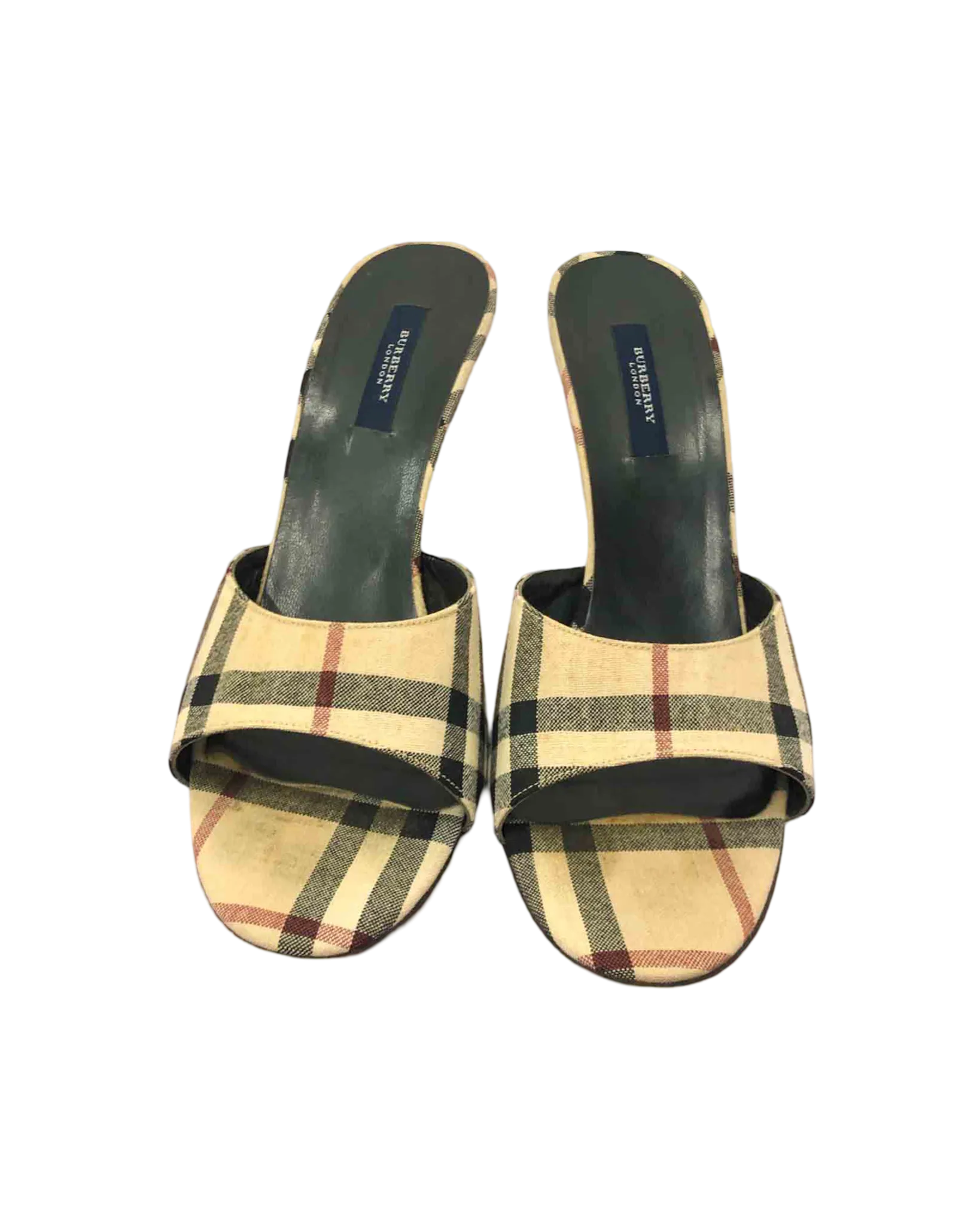 Size 38 | Burberry Tartan Mule Heels